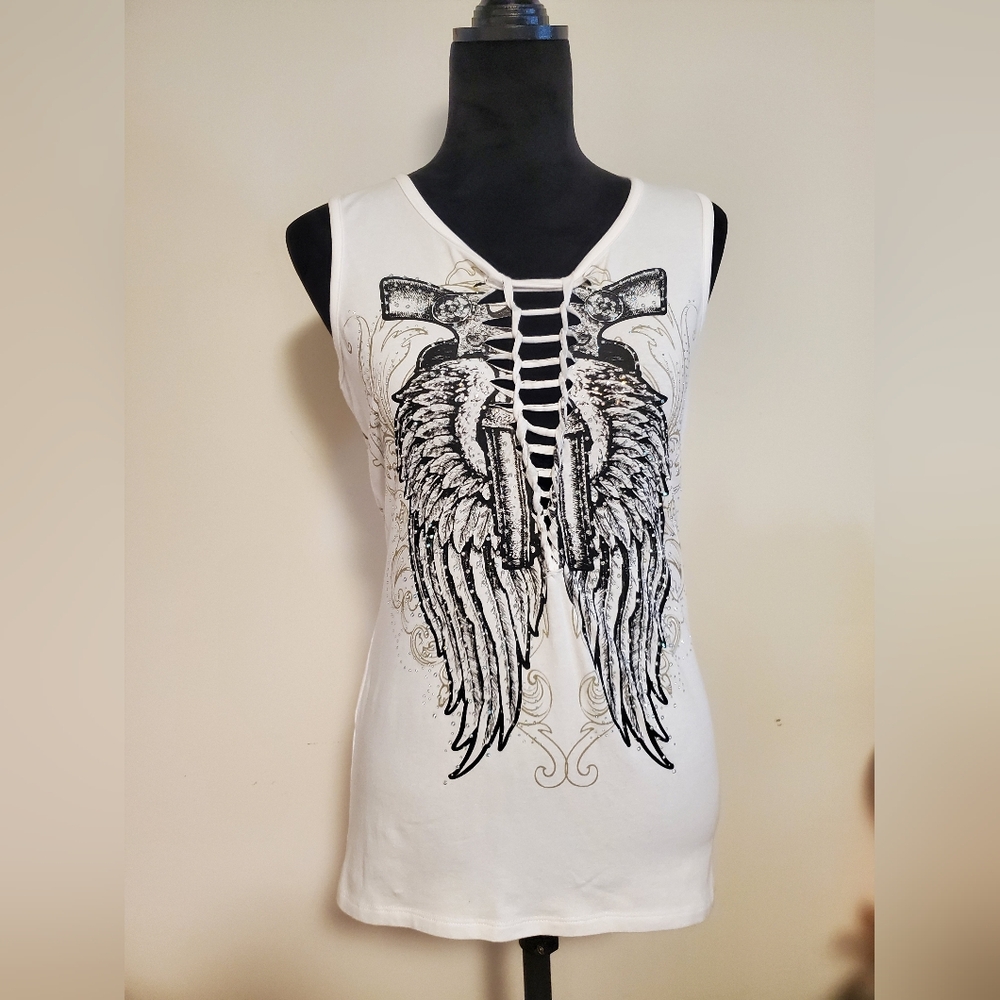 From Los Angeles Angel Wings Top Size Medium NWT